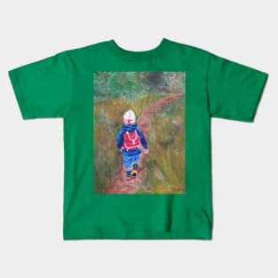 Hiking (ut på tur aldri sur) Kids T-Shirt